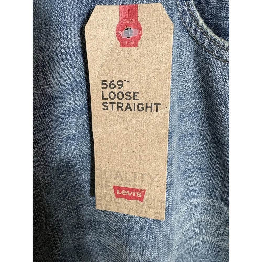 Levi's 569 Loose Straight Jeans Men's Size 44x30‎ NEW Medium Wash